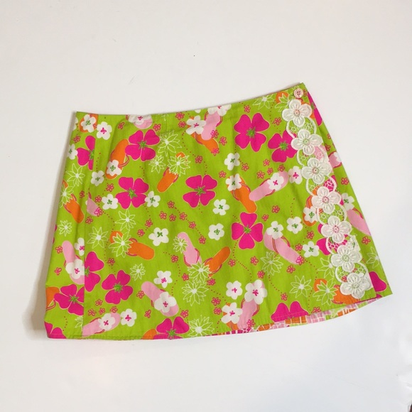 Lilly Pulitzer reversible wrap skirt size 2 - Picture 2 of 7